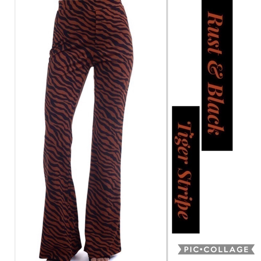 Rust & Black Tiger Print Pants